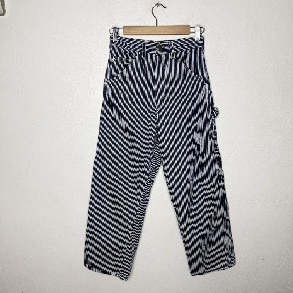 Stan Ray Stripe Blue White Painters Pants Made In USA Size 25 X 27